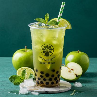 Green Apple Mojito Boba Tea
